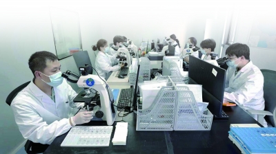 卡秋(江苏)生物科技有限公司内,工作人员正在研发创新药物。